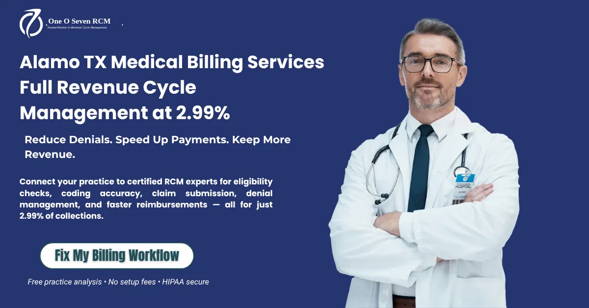 Alamo, TX Medical Billing Services: Full Revenue Cycle Management at 2.99%