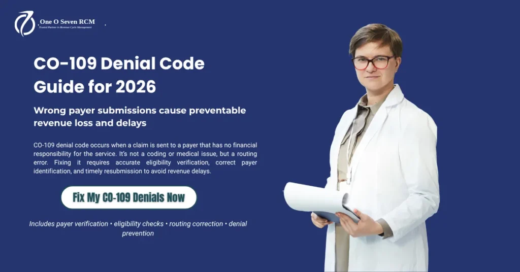 CO-109 Denial Code: Description, Causes, and How to Fix It