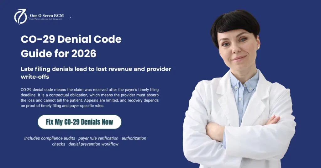CO-29 Denial Code: What It Means, Why It Happens, and How to Fix It