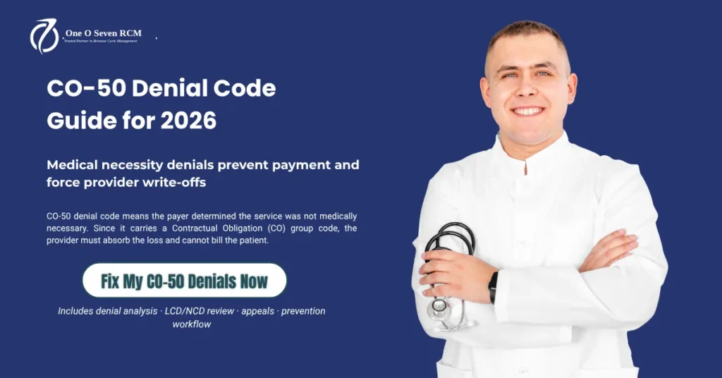 CO-50 Denial Code: What It Means, Why It Happens, and How to Fix It