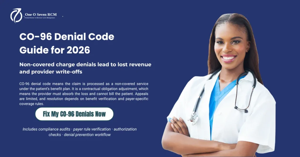 CO-96 Denial Code: What It Means, Who Pays, and How to Fix It