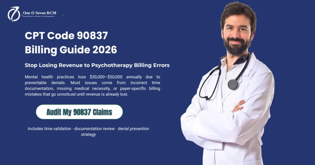 CPT Code 90837: The Definitive 2026 Guide to 60-Minute Psychotherapy Billing, Reimbursement & Compliance