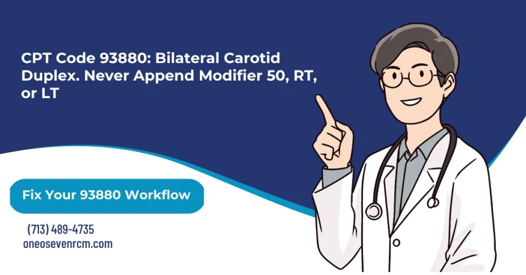 CPT 93880: Bilateral Carotid Duplex Billing, Medical Necessity, and Denial Prevention