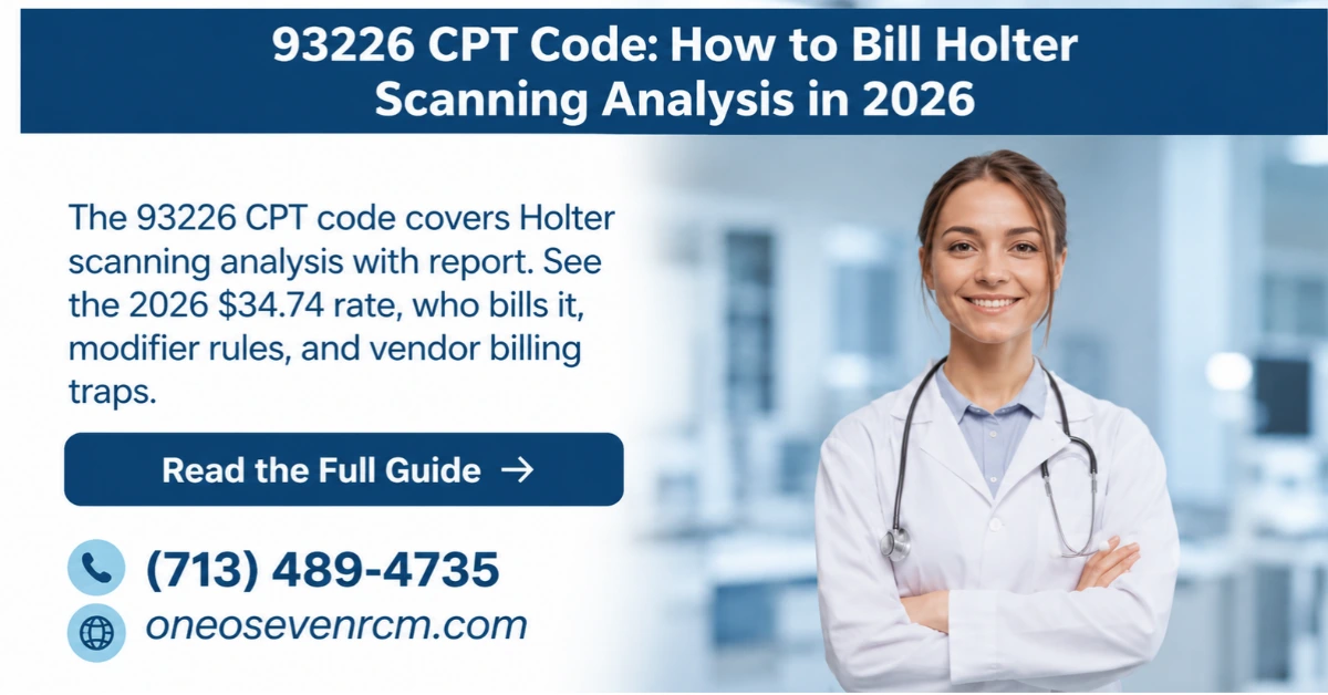 93226 CPT Code: 2026 Rate, Who Bills It & Modifier Rules
